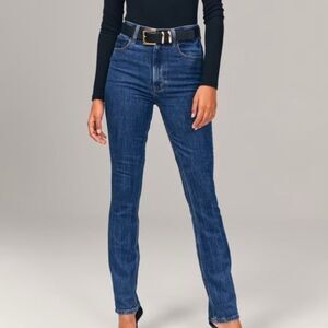 Abercrombie & Fitch Dark Wash High Rise Slim Straight Jeans Size 27 / 4 Long
